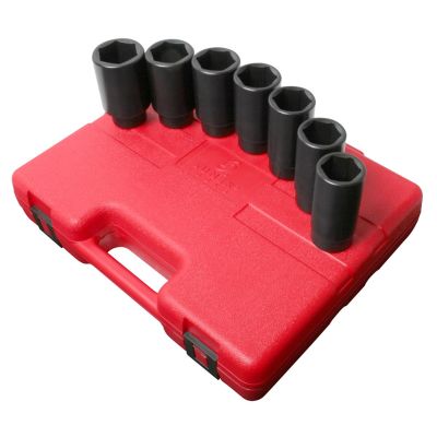 SUN2839 image(0) - 7 PC 1/2"DR SPINDLE NUT SOCKET KIT XXX
