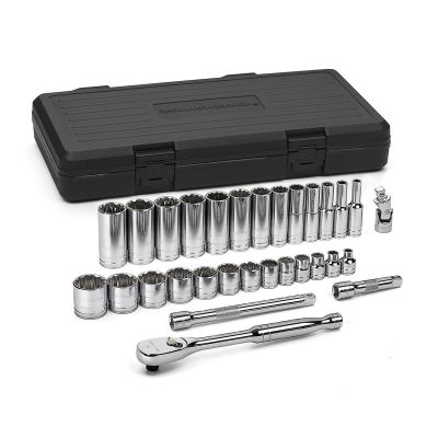 KDT80568 image(0) - 30 PC 3/8" DR 12 PT SAE STD & DEEP SOCKET SET